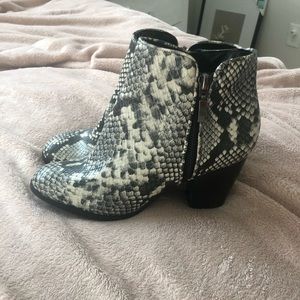 Snakeskin Booties